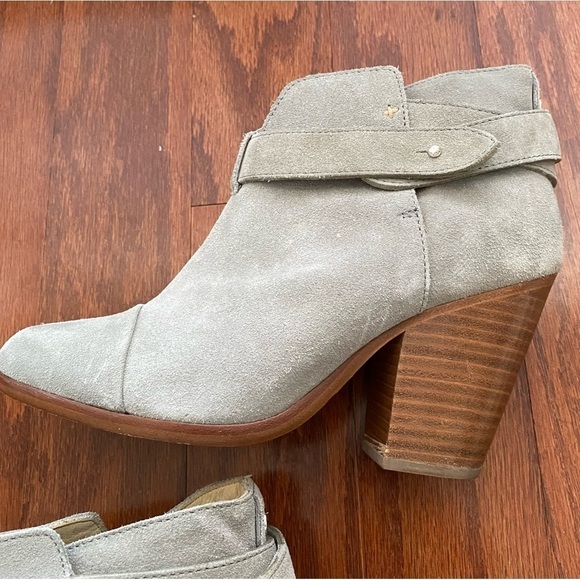 Rag & Bone Grey Suede Harrow Ankle Boots, Size EU 36 US 6 - Picture 6 of 16